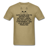 Cats Know - Black - Unisex Classic T-Shirt - khaki
