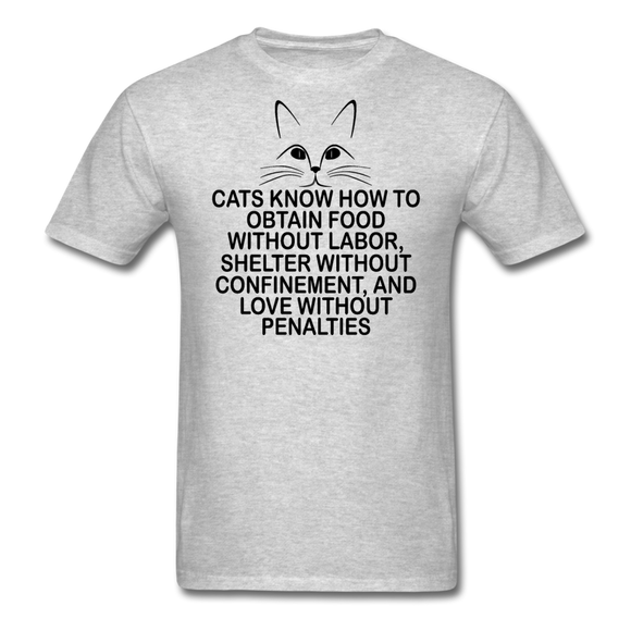 Cats Know - Black - Unisex Classic T-Shirt - heather gray