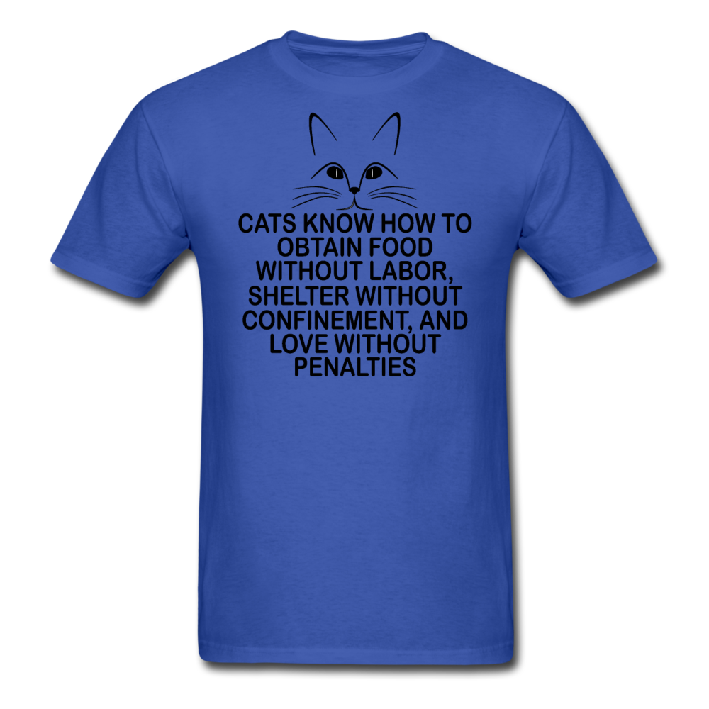 Cats Know - Black - Unisex Classic T-Shirt - royal blue