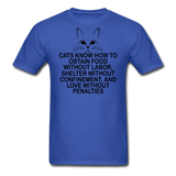 Cats Know - Black - Unisex Classic T-Shirt - royal blue