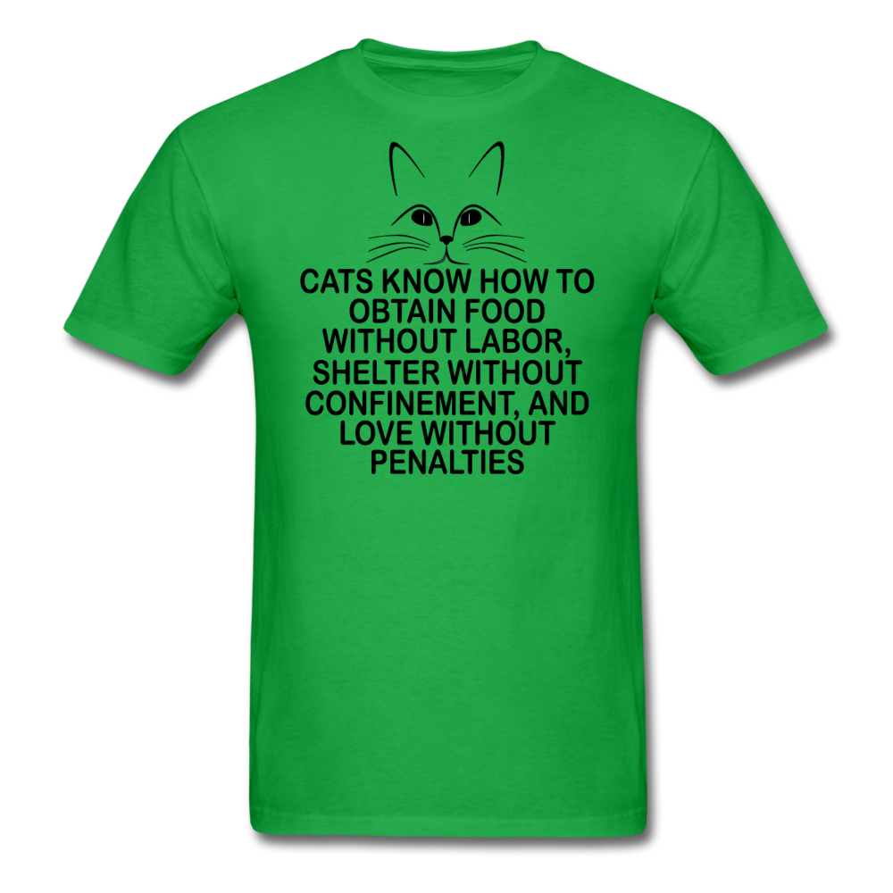 Cats Know - Black - Unisex Classic T-Shirt - bright green