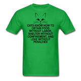 Cats Know - Black - Unisex Classic T-Shirt - bright green