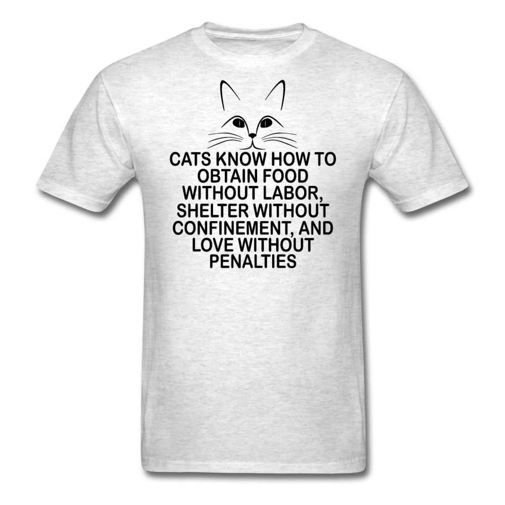 Cats Know - Black - Unisex Classic T-Shirt - light heather gray