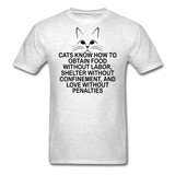Cats Know - Black - Unisex Classic T-Shirt - light heather gray