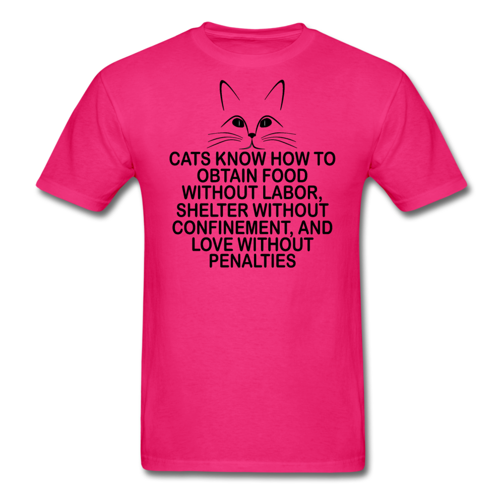 Cats Know - Black - Unisex Classic T-Shirt - fuchsia