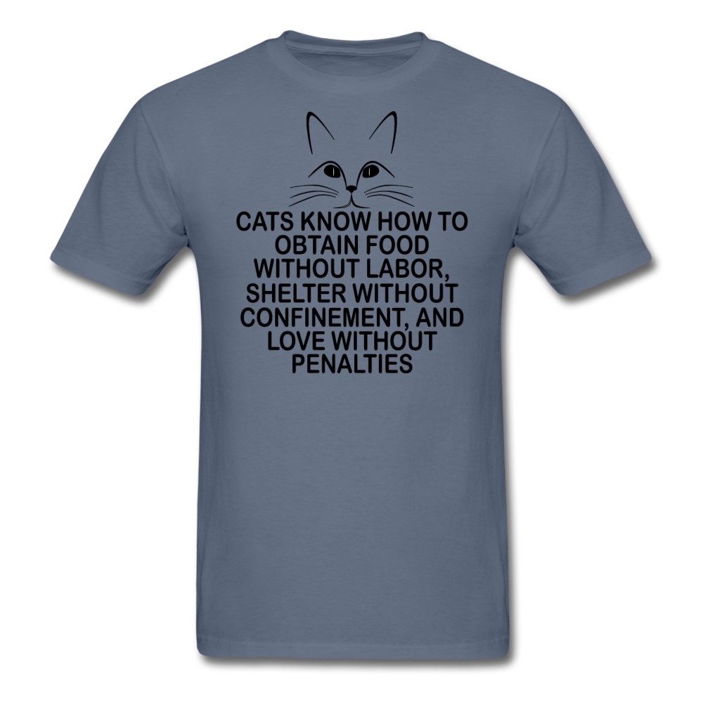 Cats Know - Black - Unisex Classic T-Shirt - denim