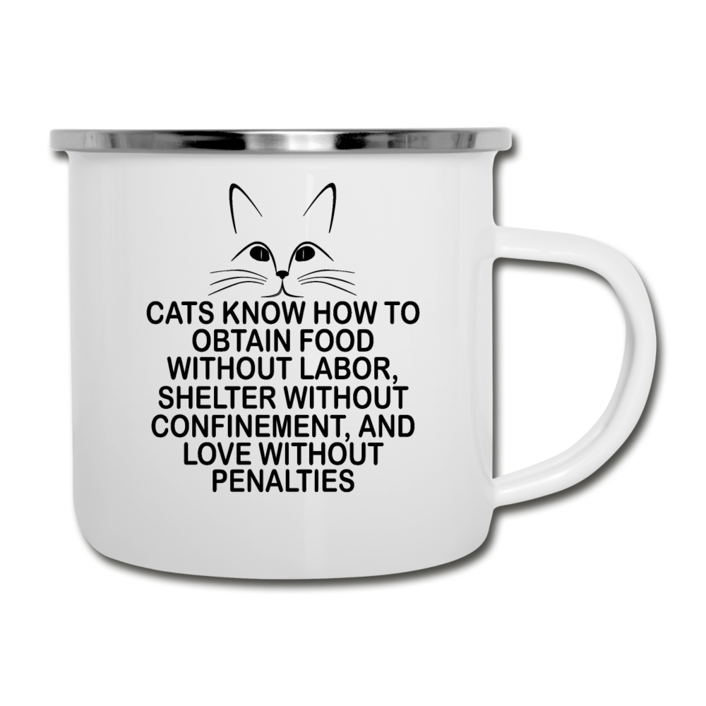 Cats Know - Black - Camper Mug - white