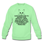 Cats Know - Black - Crewneck Sweatshirt - lime