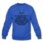 Cats Know - Black - Crewneck Sweatshirt - royal blue