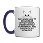 Cats Know - Black - Contrast Coffee Mug - white/cobalt blue