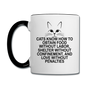 Cats Know - Black - Contrast Coffee Mug - white/black