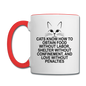 Cats Know - Black - Contrast Coffee Mug - white/red