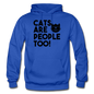 Cats Are People Too - Black - Gildan Heavy Blend Adult Hoodie - royal blue