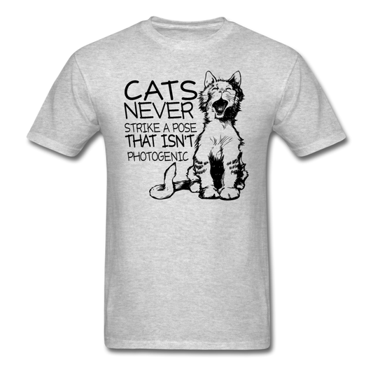 Cats - Photogenic - Black - Unisex Classic T-Shirt - heather gray