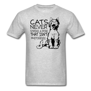 Cats - Photogenic - Black - Unisex Classic T-Shirt - heather gray