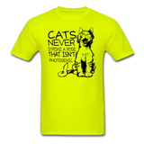 Cats - Photogenic - Black - Unisex Classic T-Shirt - safety green