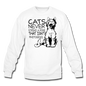 Cats - Photogenic - Black - Crewneck Sweatshirt - white