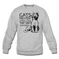 Cats - Photogenic - Black - Crewneck Sweatshirt - heather gray