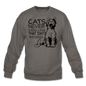 Cats - Photogenic - Black - Crewneck Sweatshirt - asphalt gray