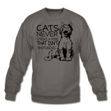 Cats - Photogenic - Black - Crewneck Sweatshirt - asphalt gray