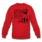 Cats - Photogenic - Black - Crewneck Sweatshirt - red