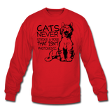 Cats - Photogenic - Black - Crewneck Sweatshirt - red