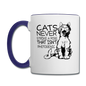 Cats - Photogenic - Black - Contrast Coffee Mug - white/cobalt blue