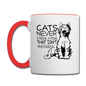 Cats - Photogenic - Black - Contrast Coffee Mug - white/red