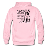 Cats - Photogenic - Black - Gildan Heavy Blend Adult Hoodie - light pink