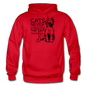 Cats - Photogenic - Black - Gildan Heavy Blend Adult Hoodie - red