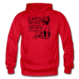 Cats - Photogenic - Black - Gildan Heavy Blend Adult Hoodie - red