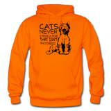 Cats - Photogenic - Black - Gildan Heavy Blend Adult Hoodie - orange