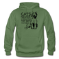 Cats - Photogenic - Black - Gildan Heavy Blend Adult Hoodie - military green