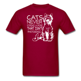 Cats - Photogenic - White - Unisex Classic T-Shirt - dark red