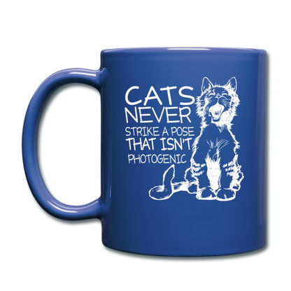 Cats - Photogenic - White - Full Color Mug - royal blue