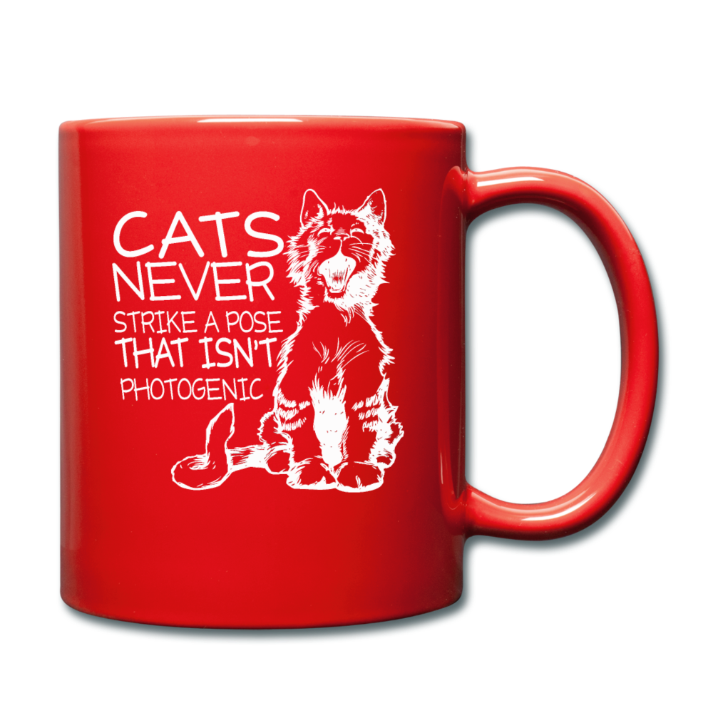 Cats - Photogenic - White - Full Color Mug - red