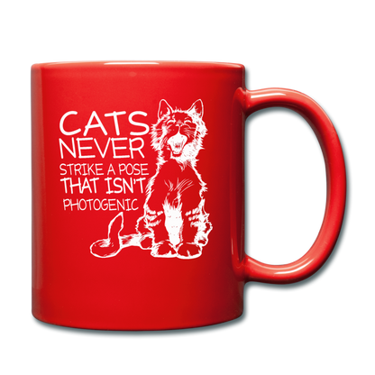 Cats - Photogenic - White - Full Color Mug - red