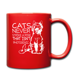 Cats - Photogenic - White - Full Color Mug - red