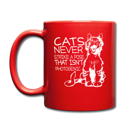 Cats - Photogenic - White - Full Color Mug - red