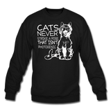 Cats - Photogenic - White - Crewneck Sweatshirt - black