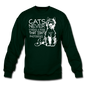 Cats - Photogenic - White - Crewneck Sweatshirt - forest green