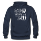 Cats - Photogenic - White - Gildan Heavy Blend Adult Hoodie - navy