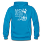 Cats - Photogenic - White - Gildan Heavy Blend Adult Hoodie - turquoise