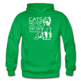 Cats - Photogenic - White - Gildan Heavy Blend Adult Hoodie - kelly green