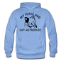 Cat Puns - Black - Gildan Heavy Blend Adult Hoodie - carolina blue