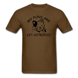 Cat Puns - Black - Unisex Classic T-Shirt - brown