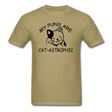 Cat Puns - Black - Unisex Classic T-Shirt - khaki