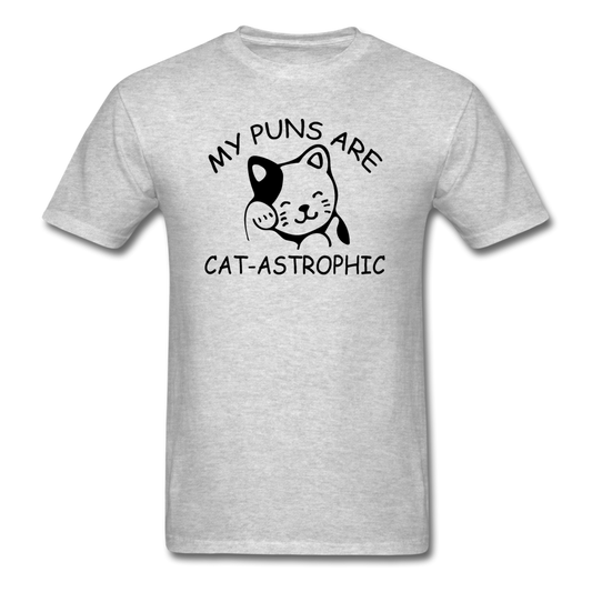 Cat Puns - Black - Unisex Classic T-Shirt - heather gray