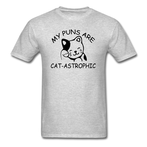 Cat Puns - Black - Unisex Classic T-Shirt - heather gray