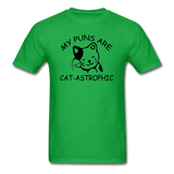 Cat Puns - Black - Unisex Classic T-Shirt - bright green
